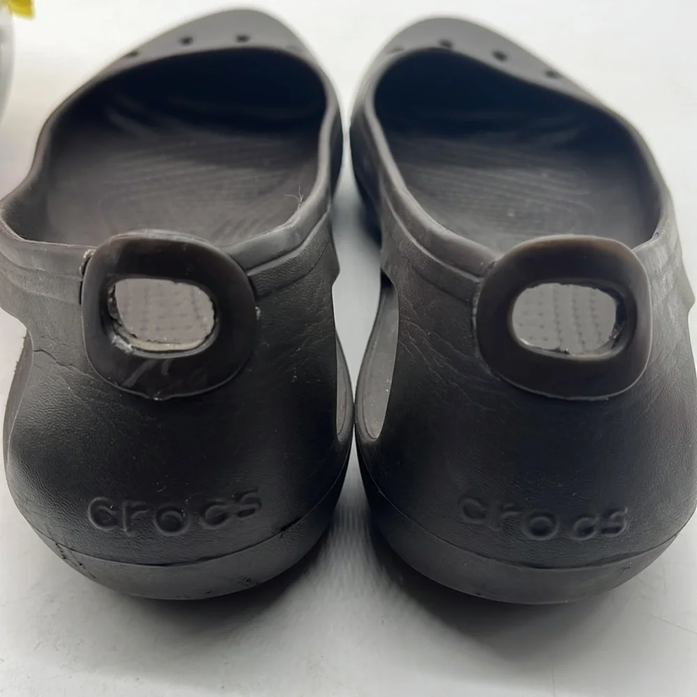 Crocs brown ballet flats Sz 11. CR0175A